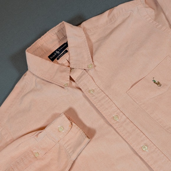 Ralph Lauren Other - Ralph‎ Lauren Classic Fit Oxford Button Down Shirt Coral Flesh Pony Logo Mens XL